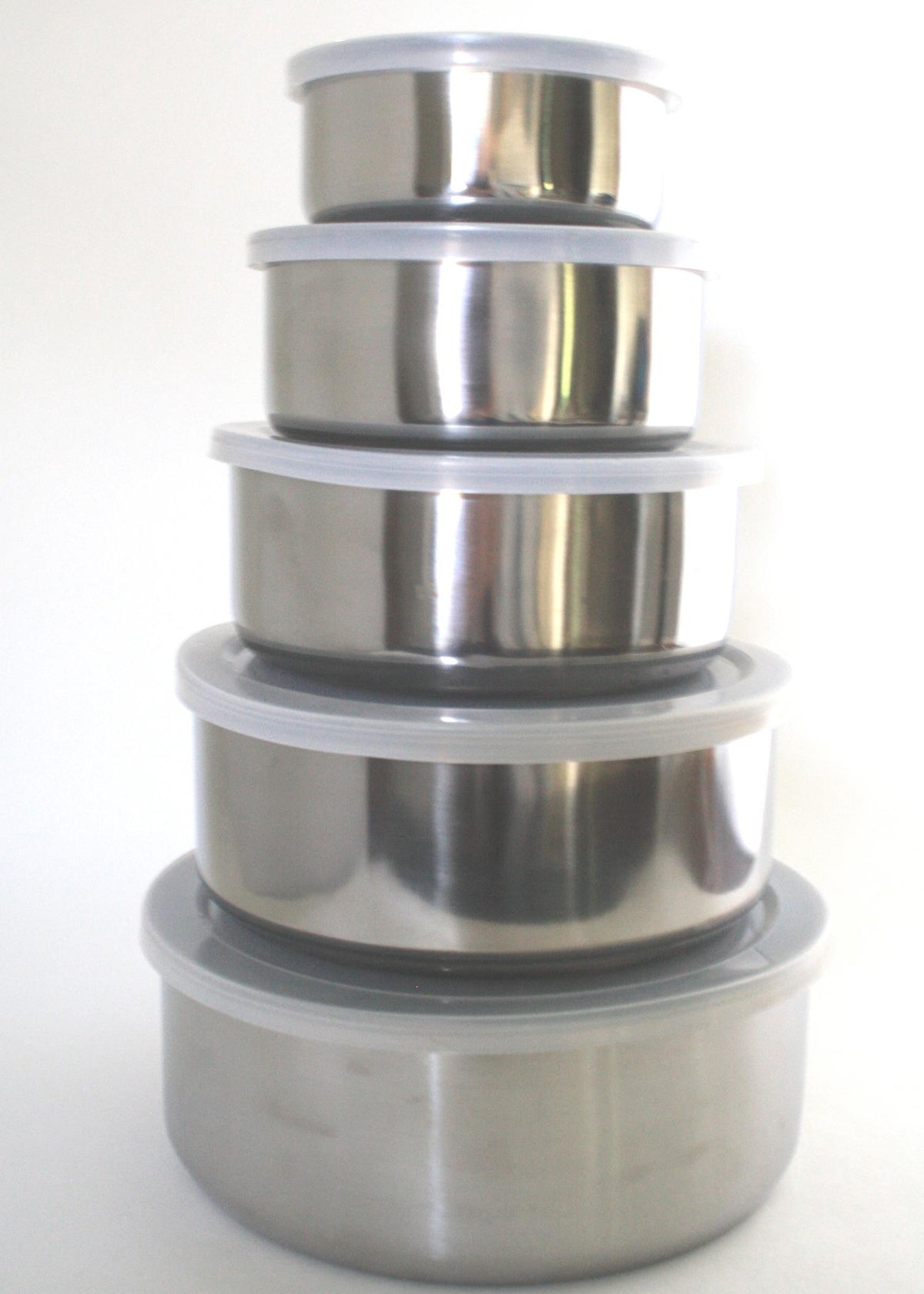 Bella Home 5pc. Stainless Steel Bowl Set with Lids