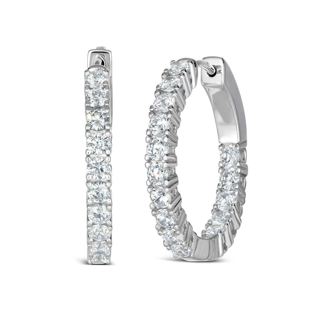 Anna Zuckerman Inside Out Crystalline Hoops Size 1 CT