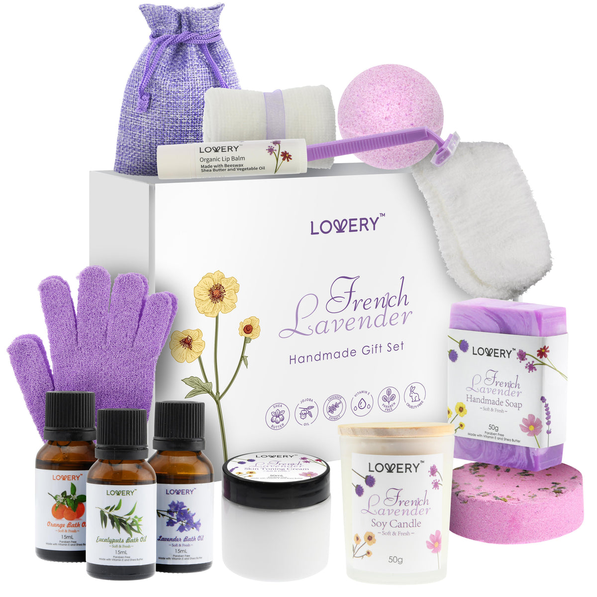 Lovery French Lavender Relaxation Gift Size 18 Pieces