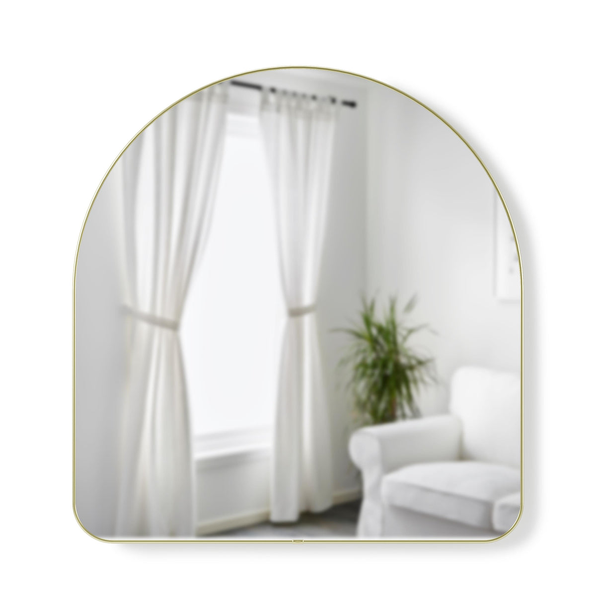 Umbra Hub Arched Mirror 34x36 Brass