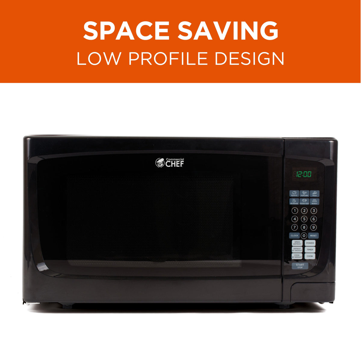 Commercial Chef Countertop Microwave Oven Size 1.6 Cu.Ft.