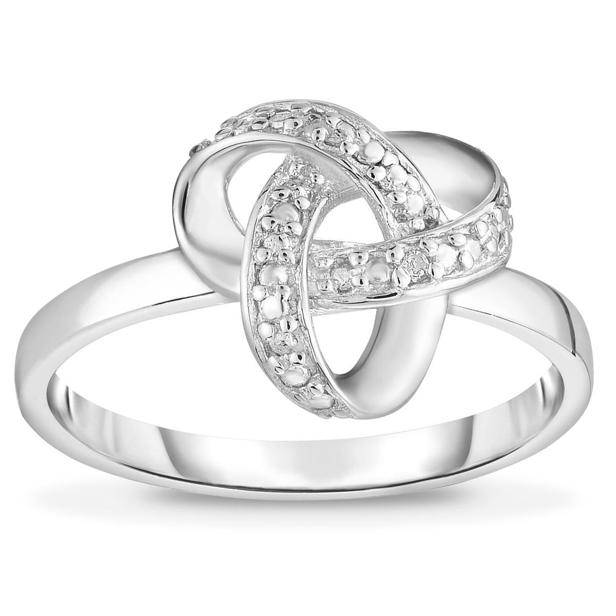 Jilco Inc Diamond Love Knot Ring 7