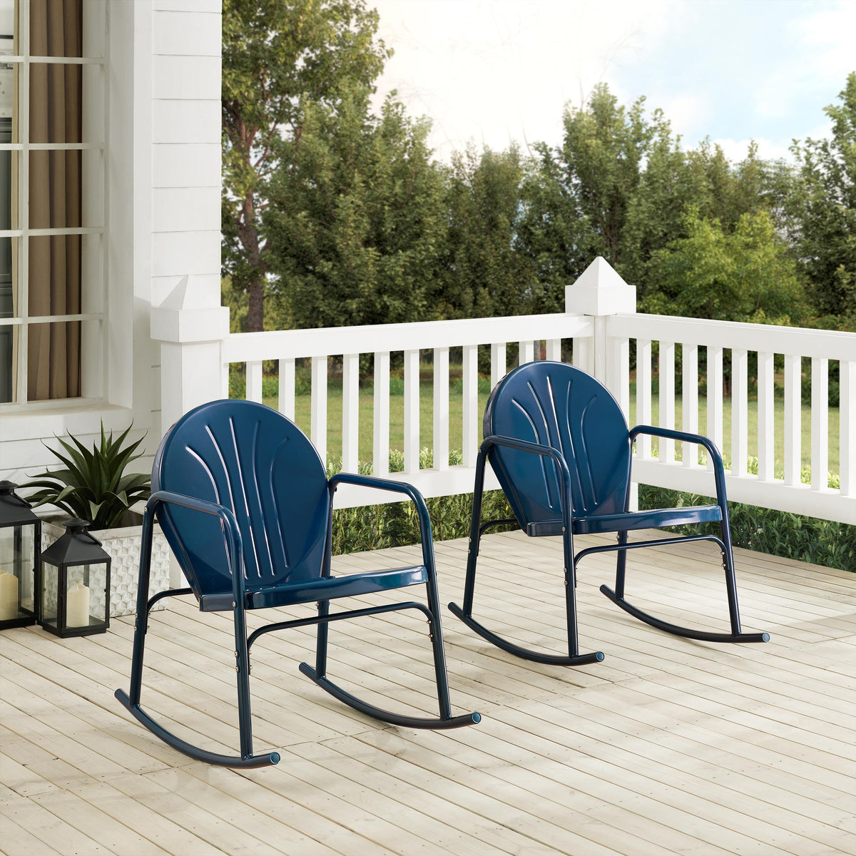 Crosley Outdoor Griffith 2Pc Retro Outdoor Rocking Chair Set