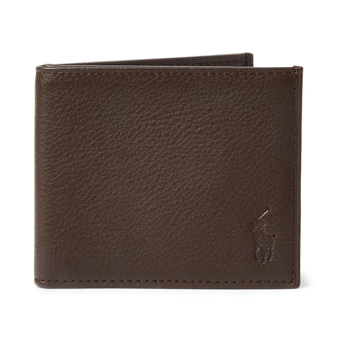 Polo Ralph Lauren Pebbled Leather Billfold Brown