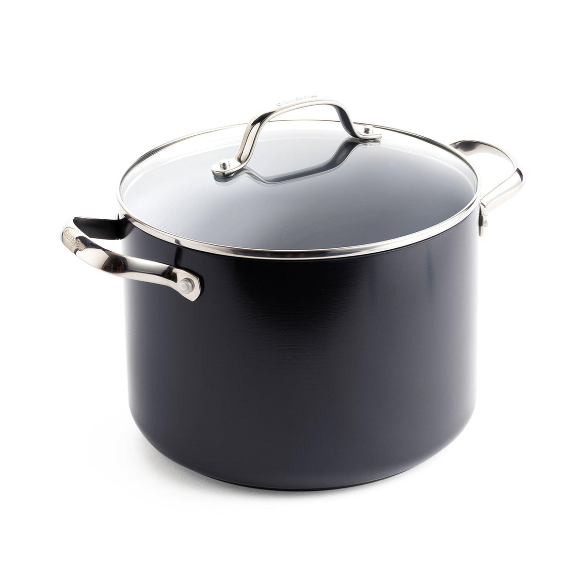 GreenPan Valencia Pro Ceramic Nonstick 8qt Stockpot w/ Lid Gray