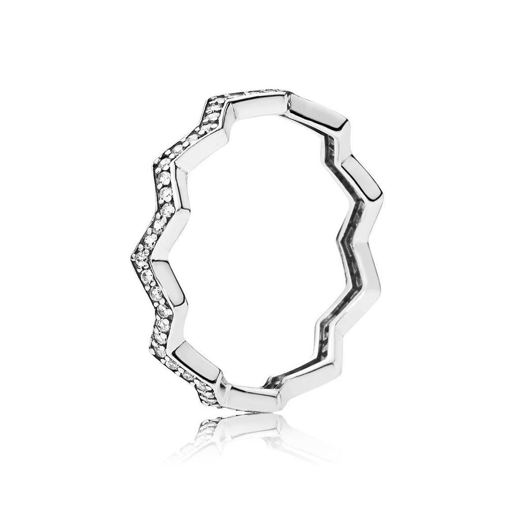 Pandora Zigzag CZ Ring Size 7