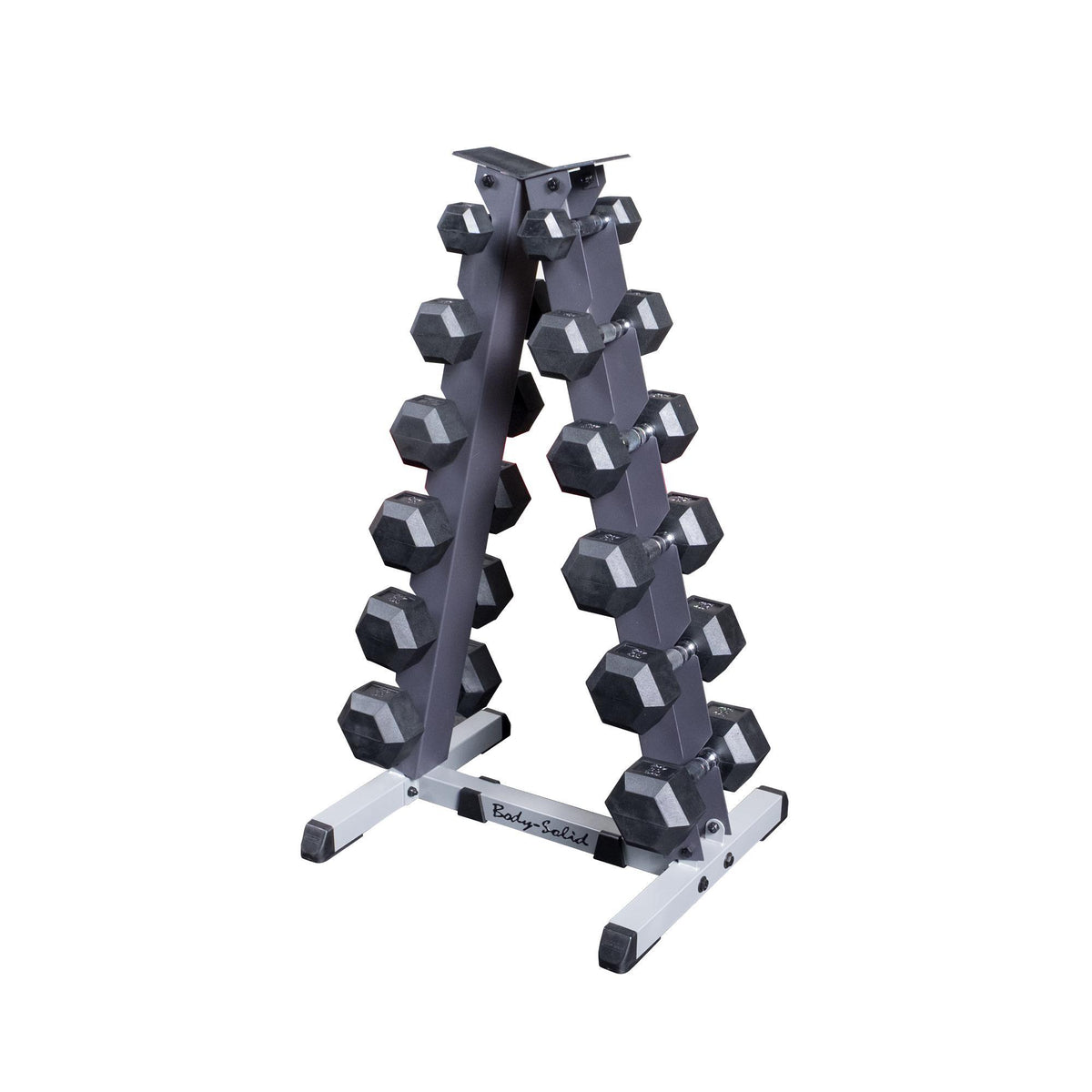 Body-Solid Vertical Dumbbell Rack and Dumbbells
