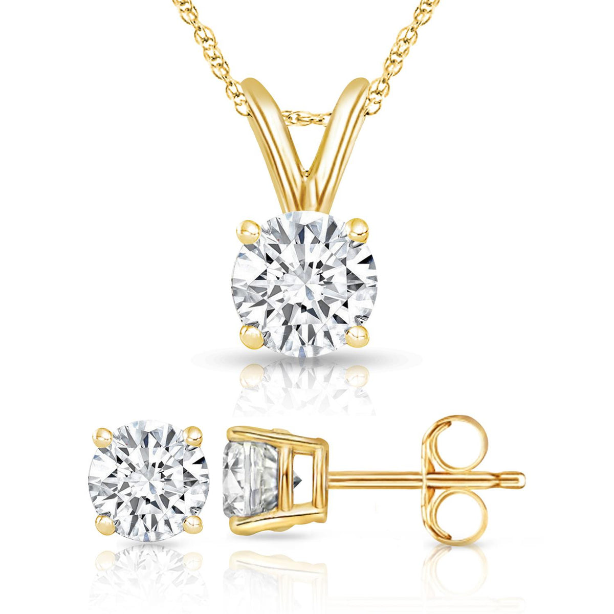 Infinity Luxe Jewelry Collection Lab Grown Diamond Pendant Earrings Set