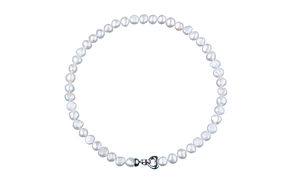 Completely Bella 19-1/2" White Baroque Nugget Pearl Necklace
