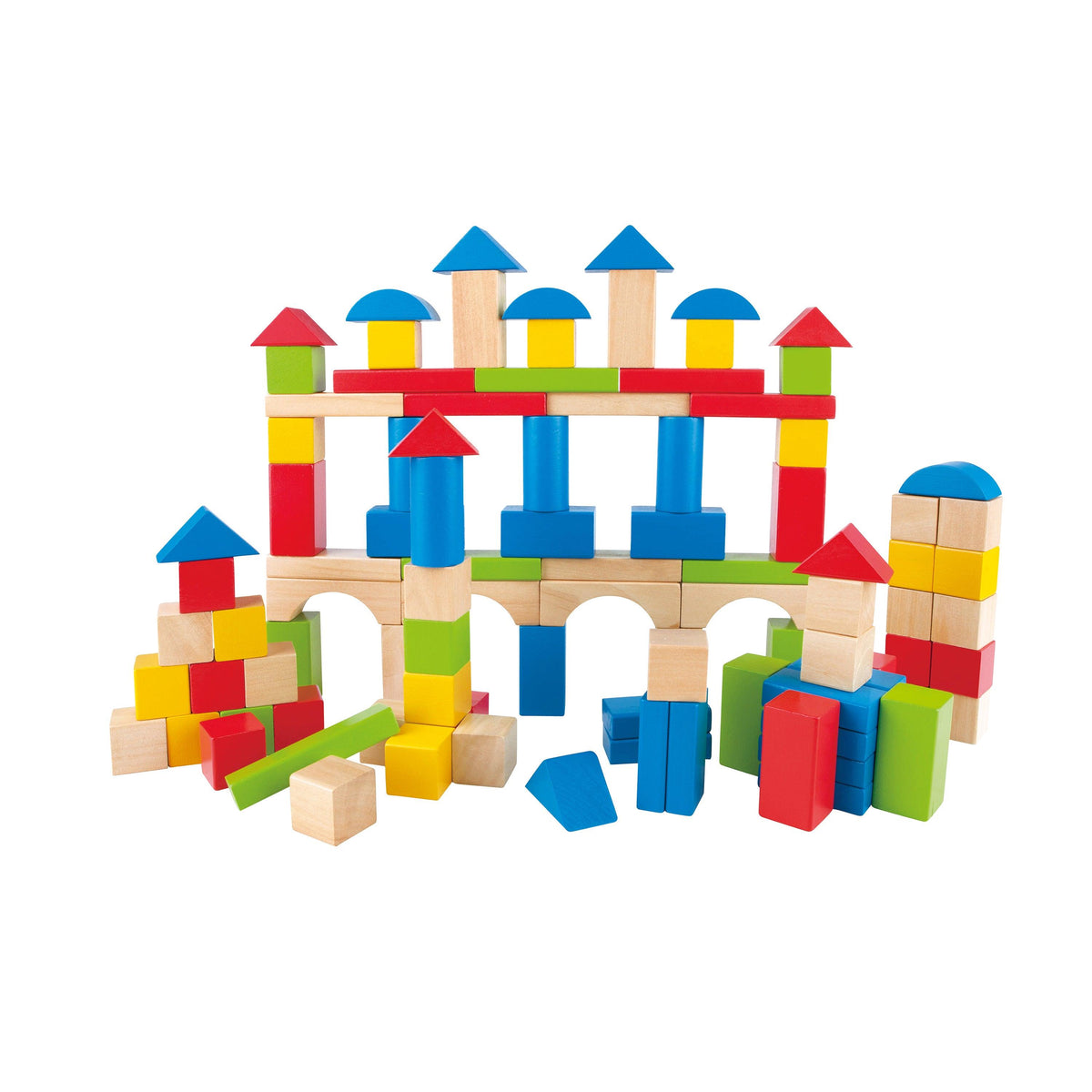 Hape 100pc Build Up & Away Blocks Ages 12+ Months