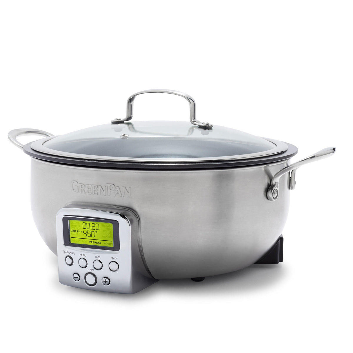 GreenPan Elite 6qt Essential Smart Skillet Stainless Steel
