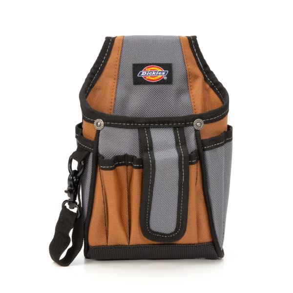 JS Products Dickie's 7 Pocket Tech Pouch with Tape Tether: Tan