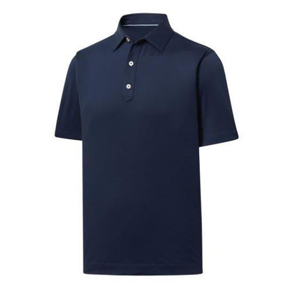 FootJoy Solid Lisle Traditional Fit Polo-Navy-SM