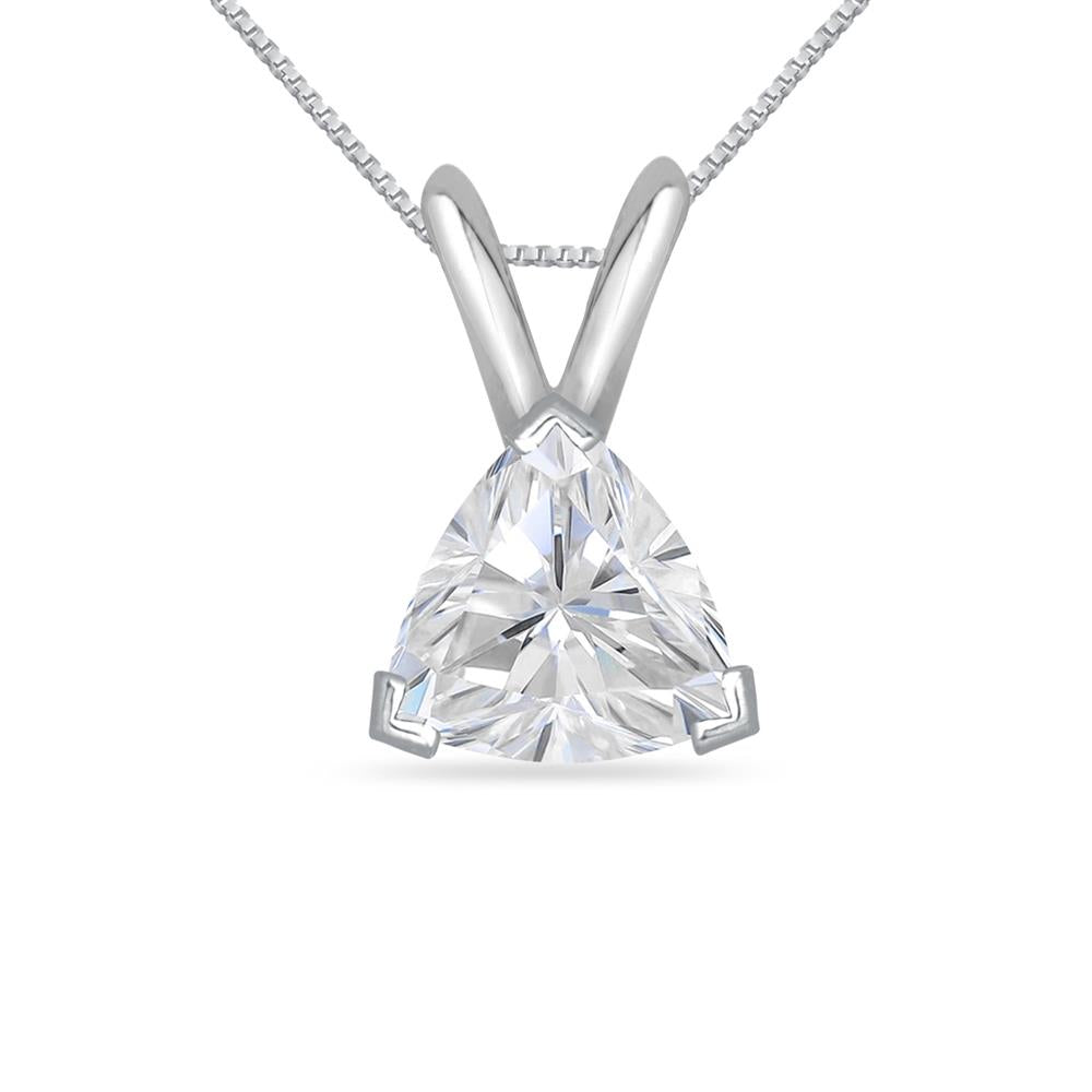 Prestige Boutique Diamonds Trillion shape Pendant w/Chain Size 0.50ct