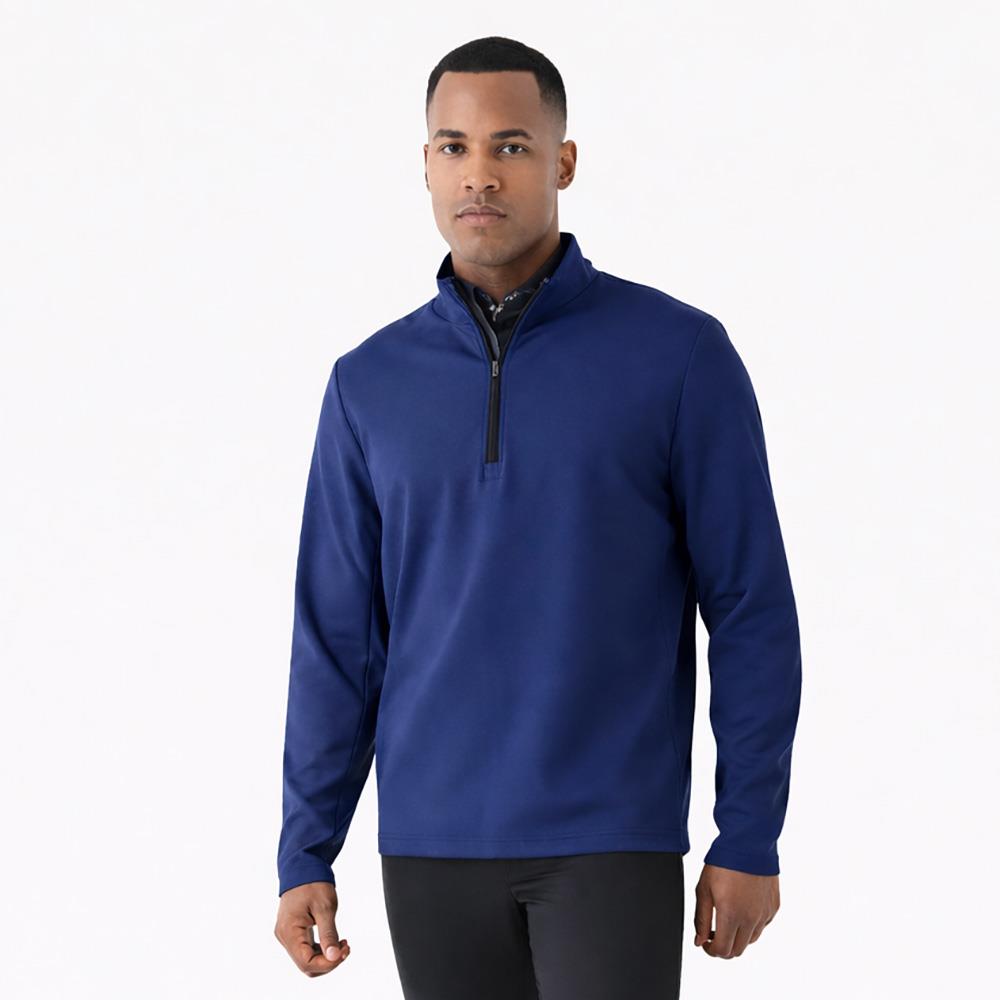 Greyson Men's Sequoia Quarter Zip-Maltese Blue-MD
