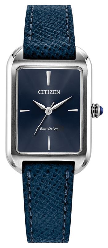 Citizen Watch Ladies' Classic Leather Strap watch, Blue dial