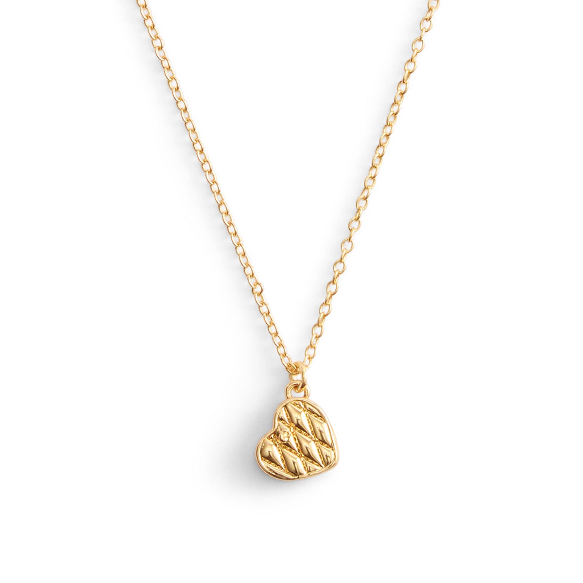 COACH Quilted Heart Pendant - Gold