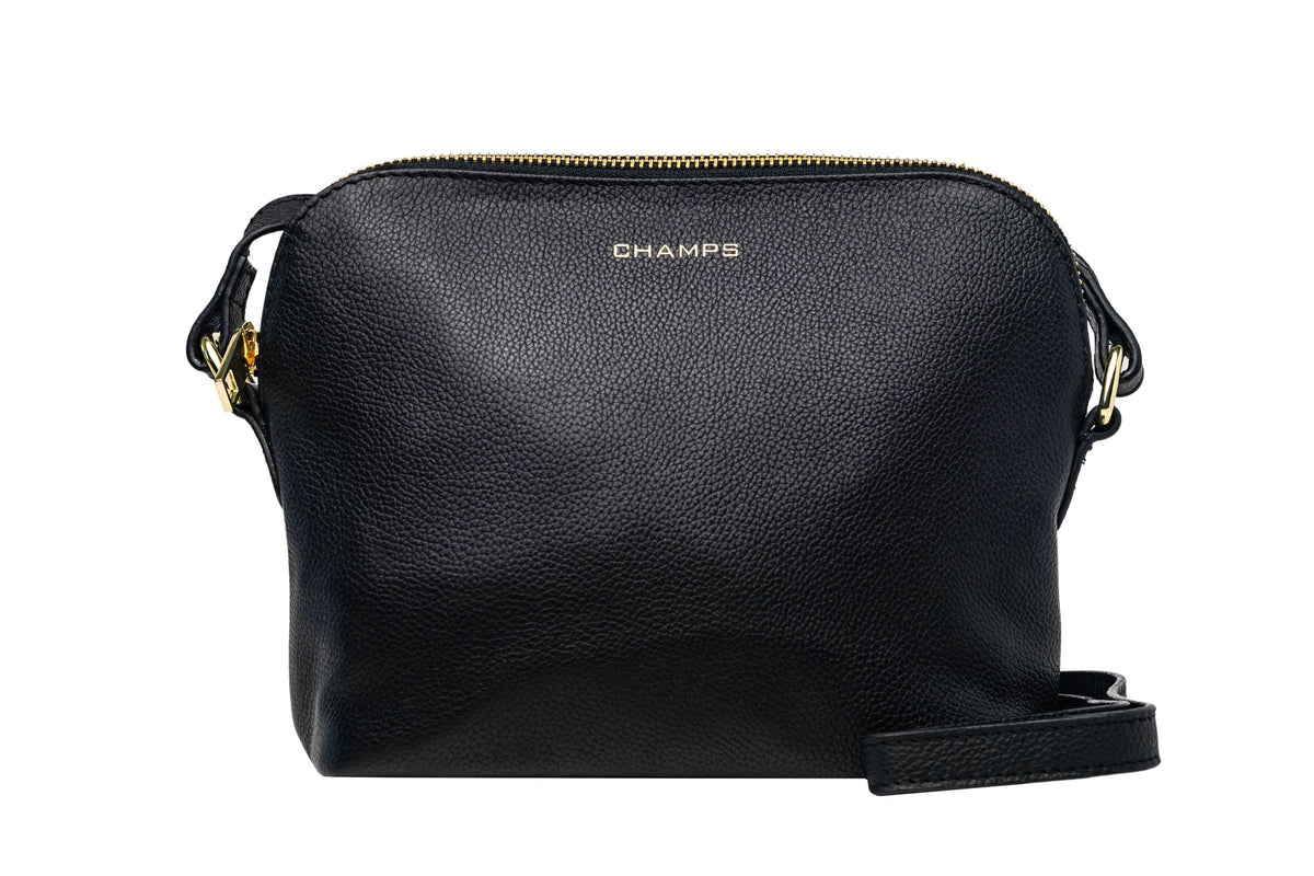 Champs Luggage Gala Collection Leather Bag Size 7.5"x9"x3.