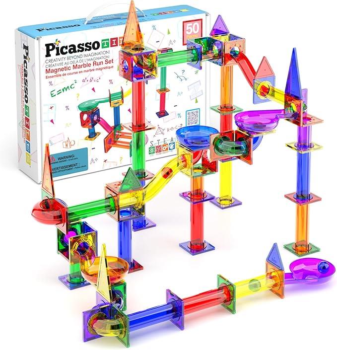 Picasso Tiles 50pc Marble Run Building Blocks