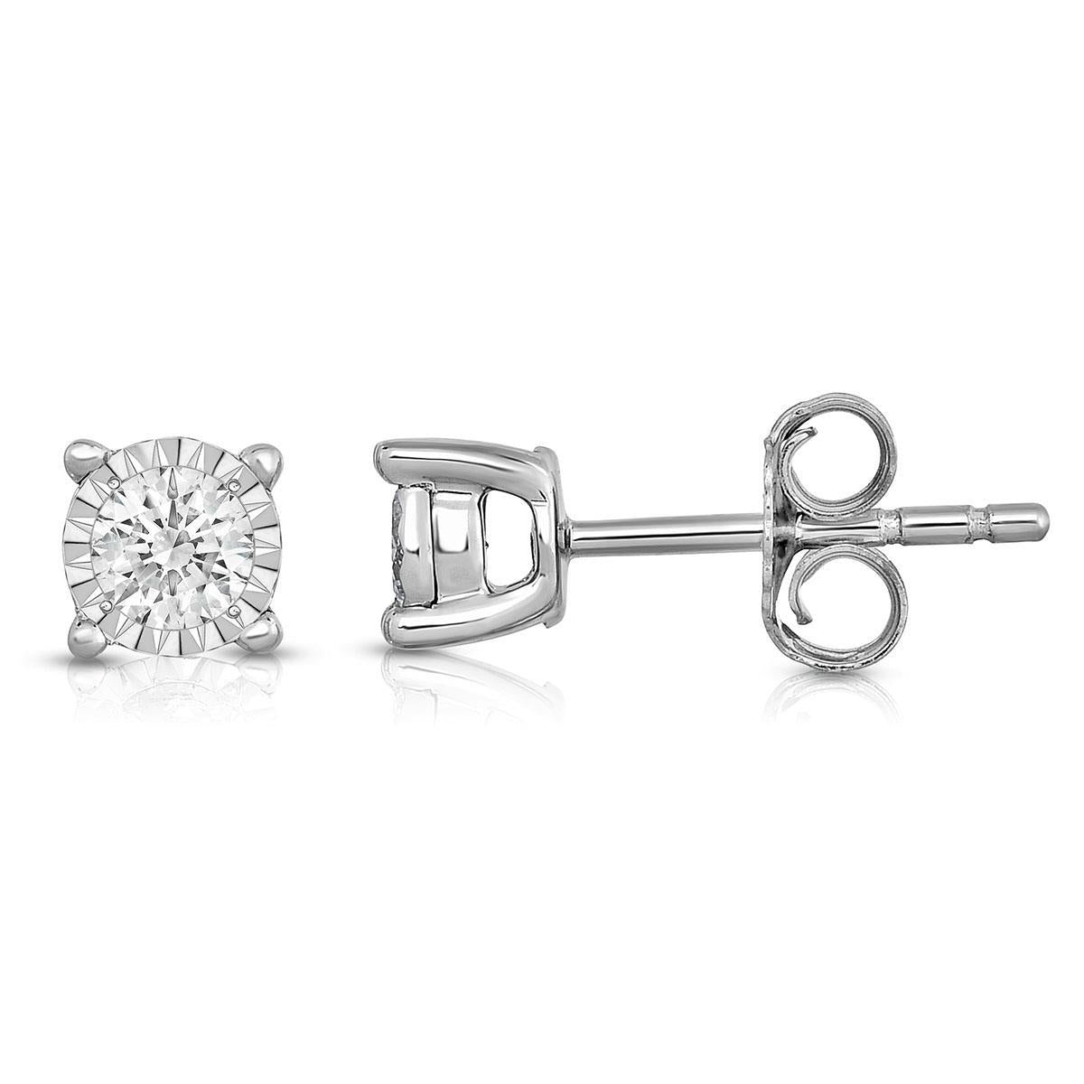 Jilco Diamond Solitaire .33twt Stud Earrings