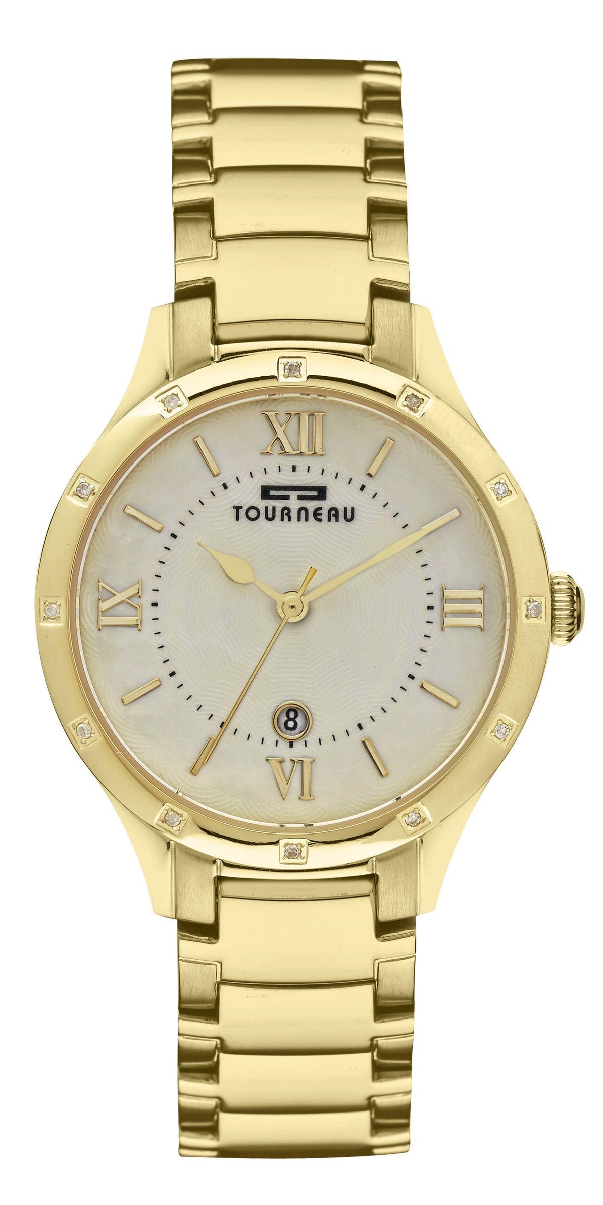 Tourneau Ladies 34mm Gold Tone Dress Watch