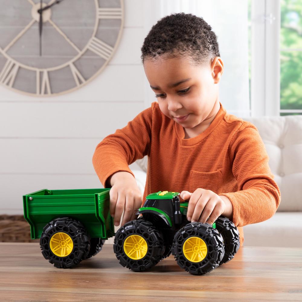 Tomy John Deere Monster Treads Tractor with Wagon