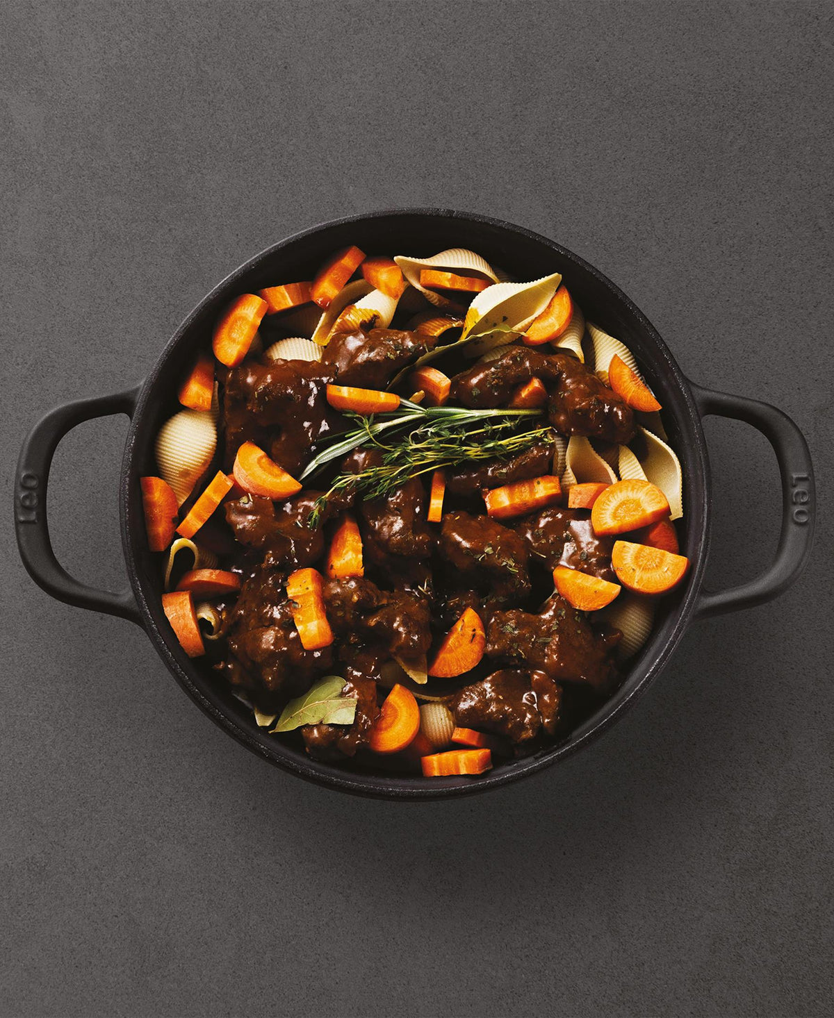 BergHOFF Leo Graphite Enamel Cast Iron Cov Stockpot 10.25", 6qt.