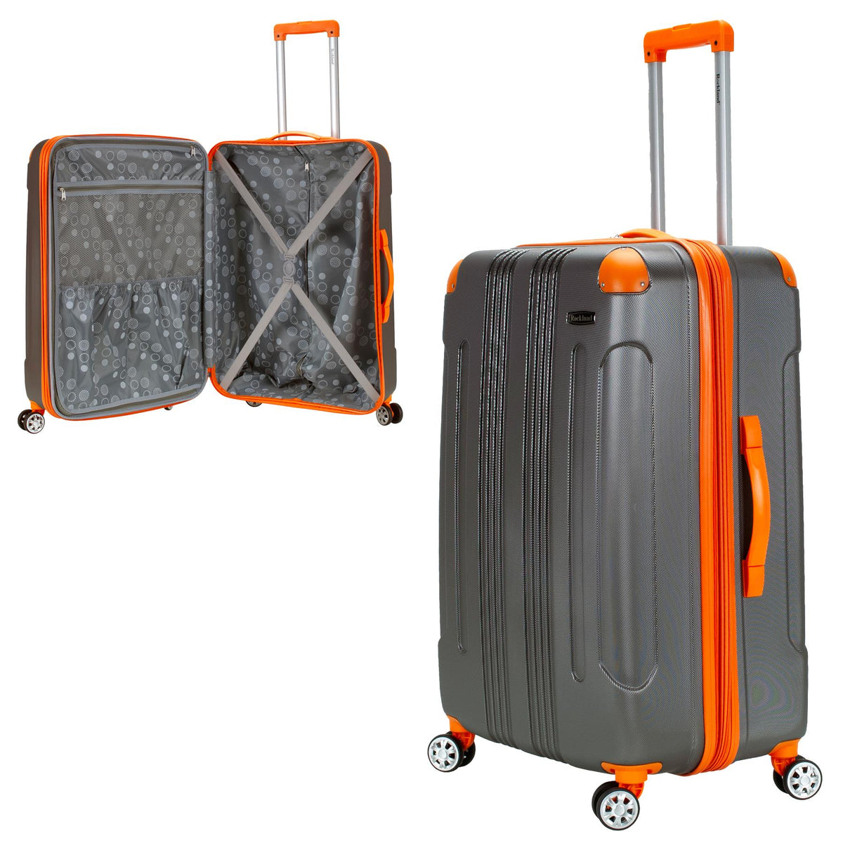 Rockland Luggage London ABS 28" Expandable Upright Spinner - Charcoal