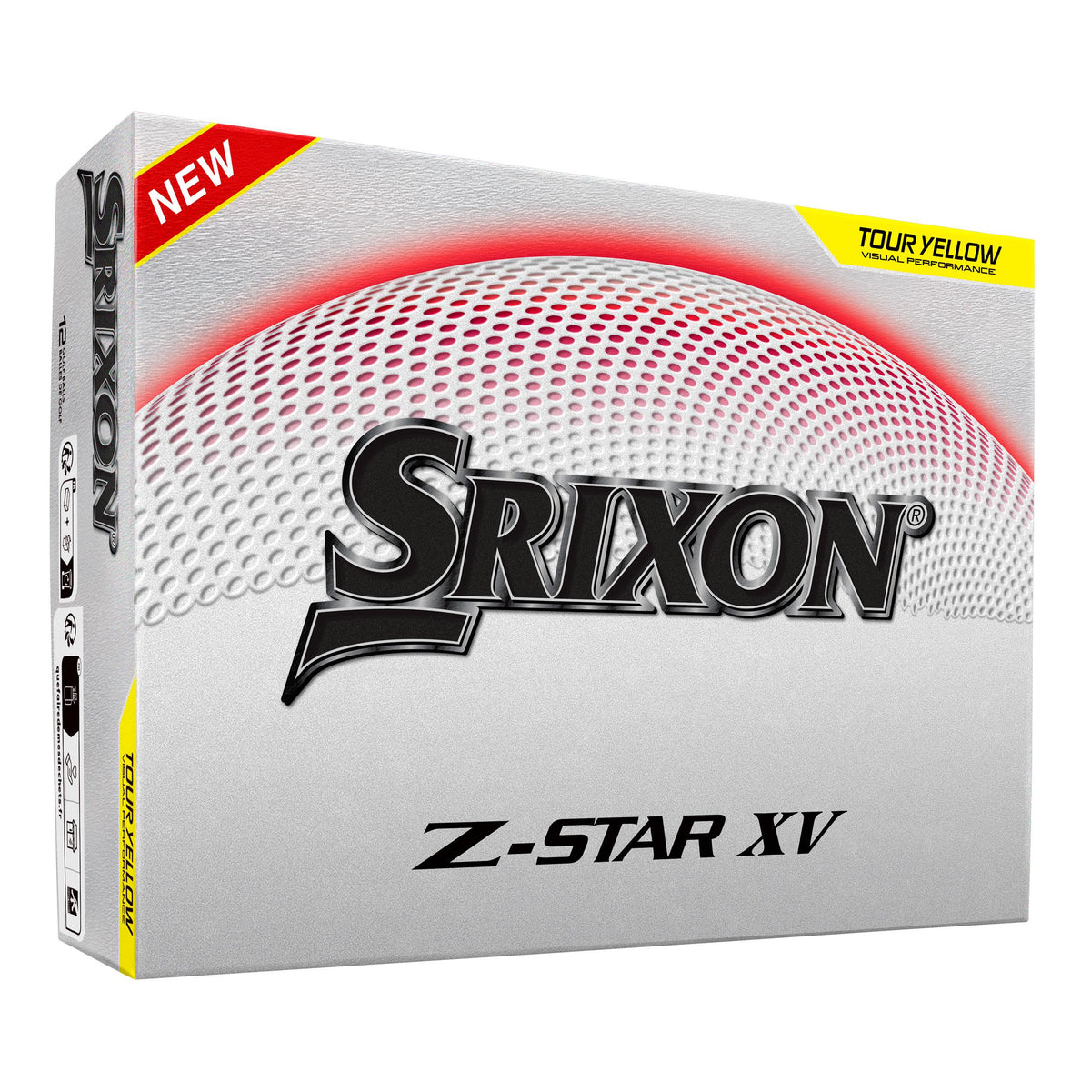 Srixon Z-Star XV 9 Tour Yellow Golf Balls - 1 Dozen