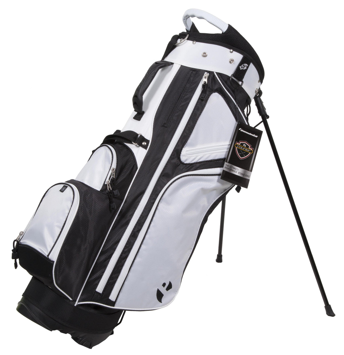 Pinemeadow Golf Courier 3.0 Stand Bag in White/Black