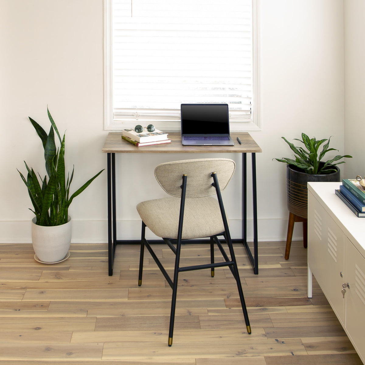 Flash Furniture Small 36" Rustic Natural Home Office Folding Computer Desk