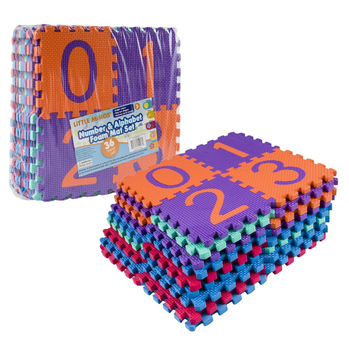 Bella Home Number and Alphabet Foam Mat Set
