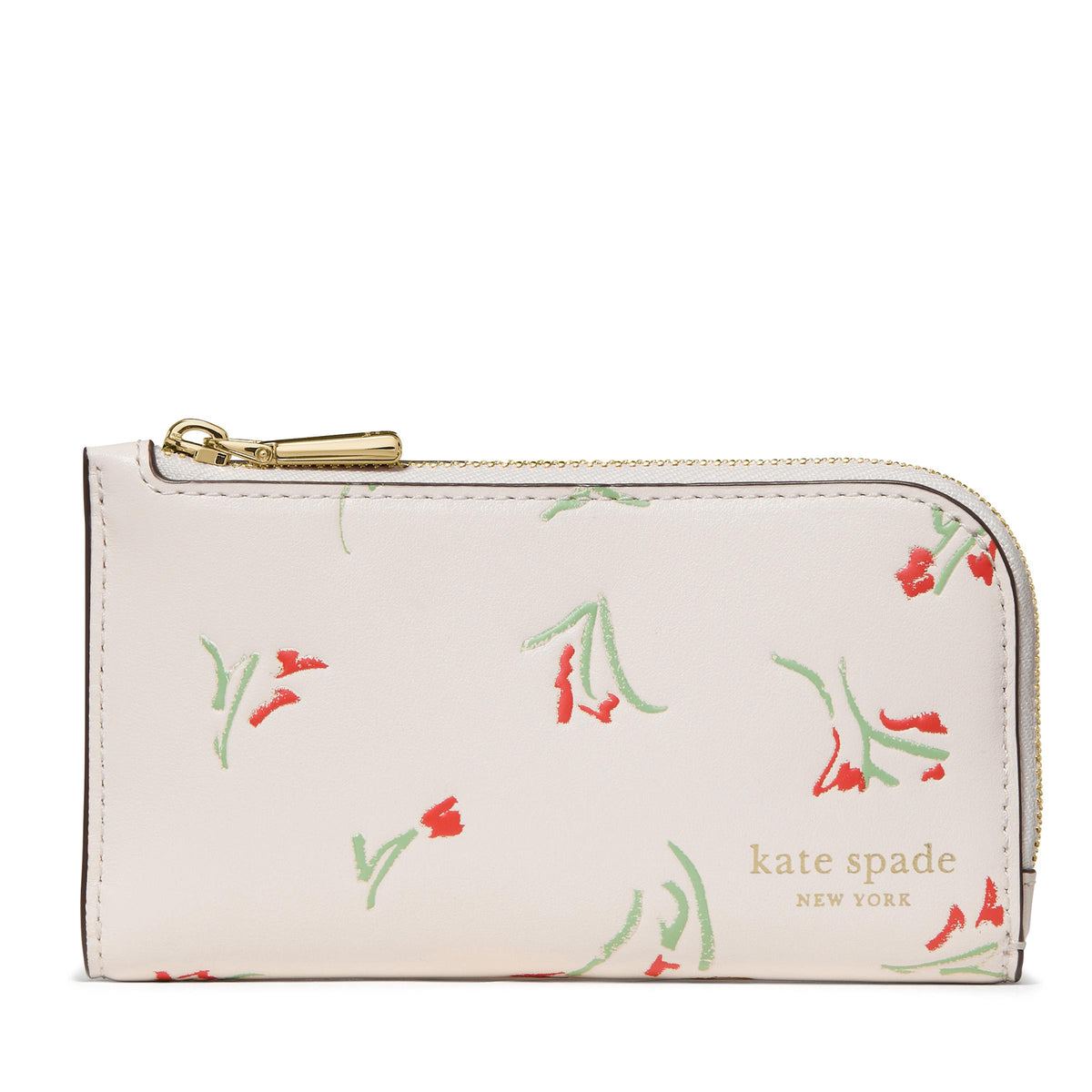 kate spade new york Vibrant Buds Printed Devin Small Slim Bifold Wallet - Cream Multi