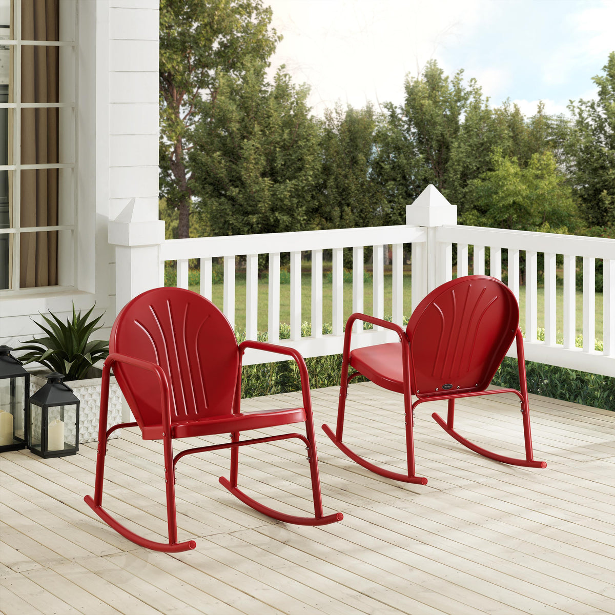 Crosley Outdoor Griffith 2Pc Retro Outdoor Rocking Chair Set