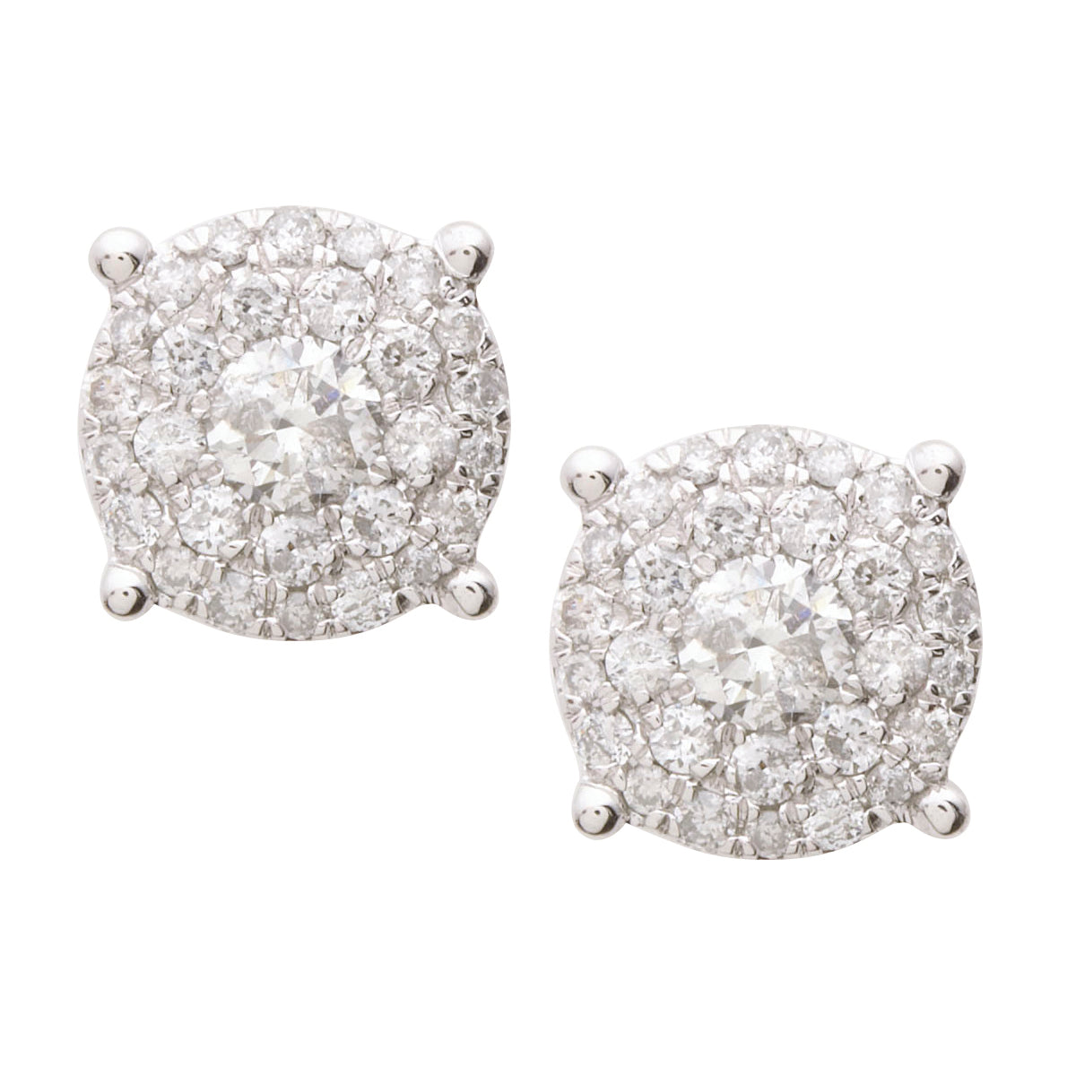 Jilco Diamond Multi-Stone 14k White Gold Earrings