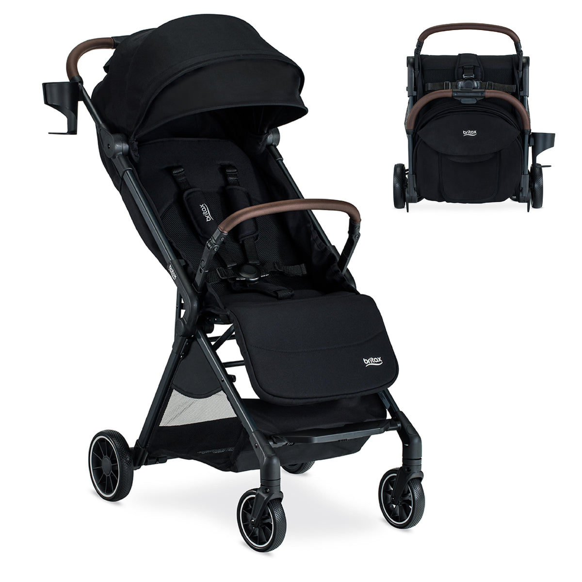 Bob-Britax Juniper Compact Stroller with One-Hand RapidFold - Raven Black