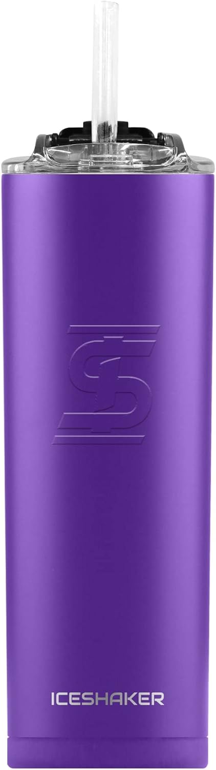 IceShaker 20oz Insulated Stainless Steel Skinny - Tumbler w/Straw & Lid