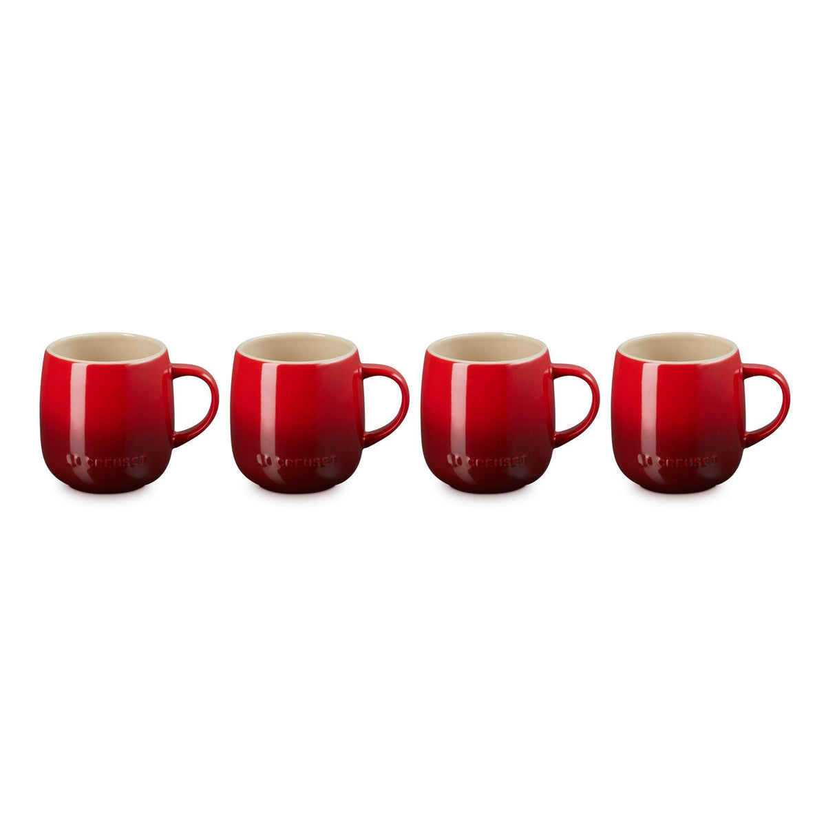 Le Creuset Set of 4 Heritage Mug Set Cerise