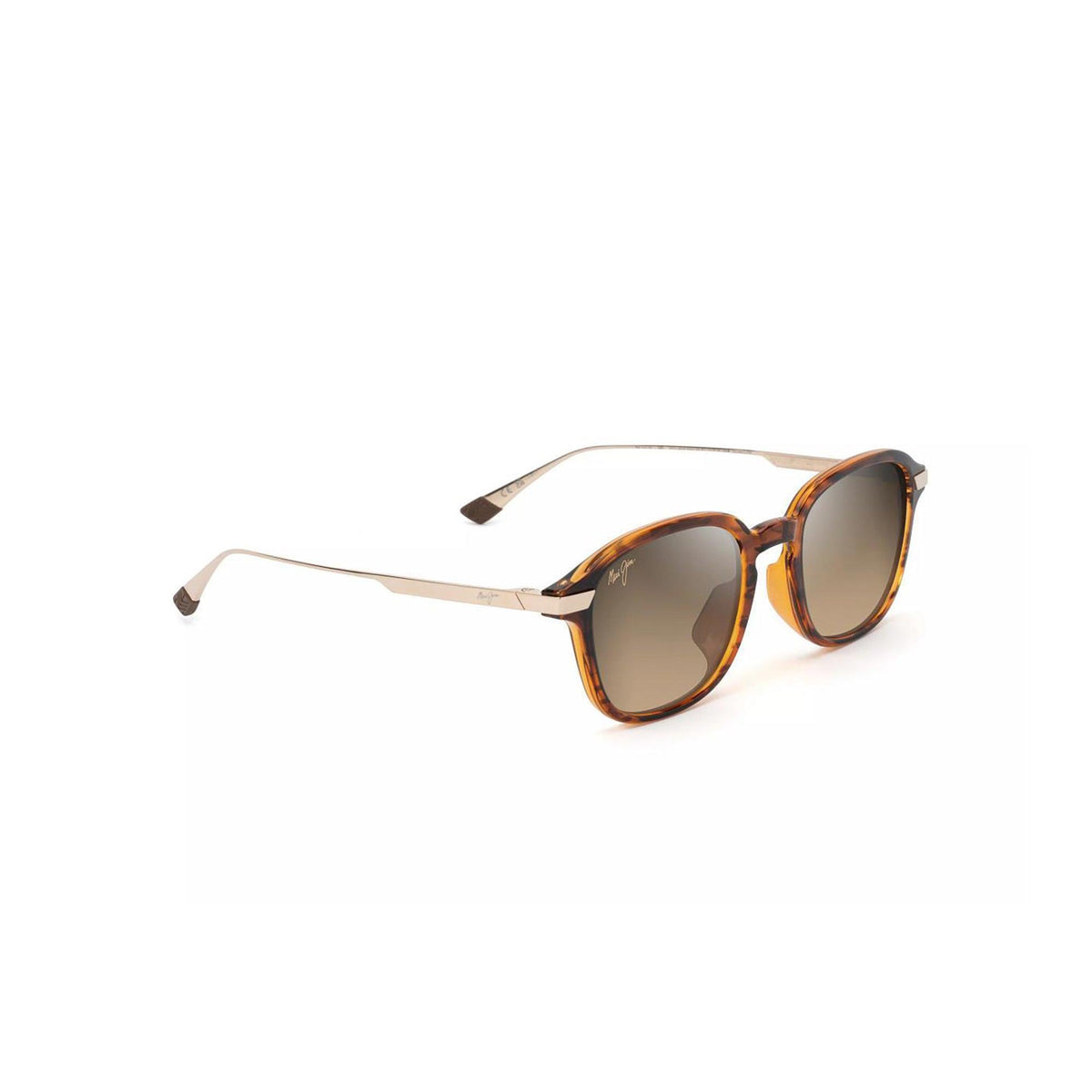 Maui Jim Ka'ouo Asian Fit Polarized Sunglasses Shiny Dark Havana Frame HCL Bronze Lens