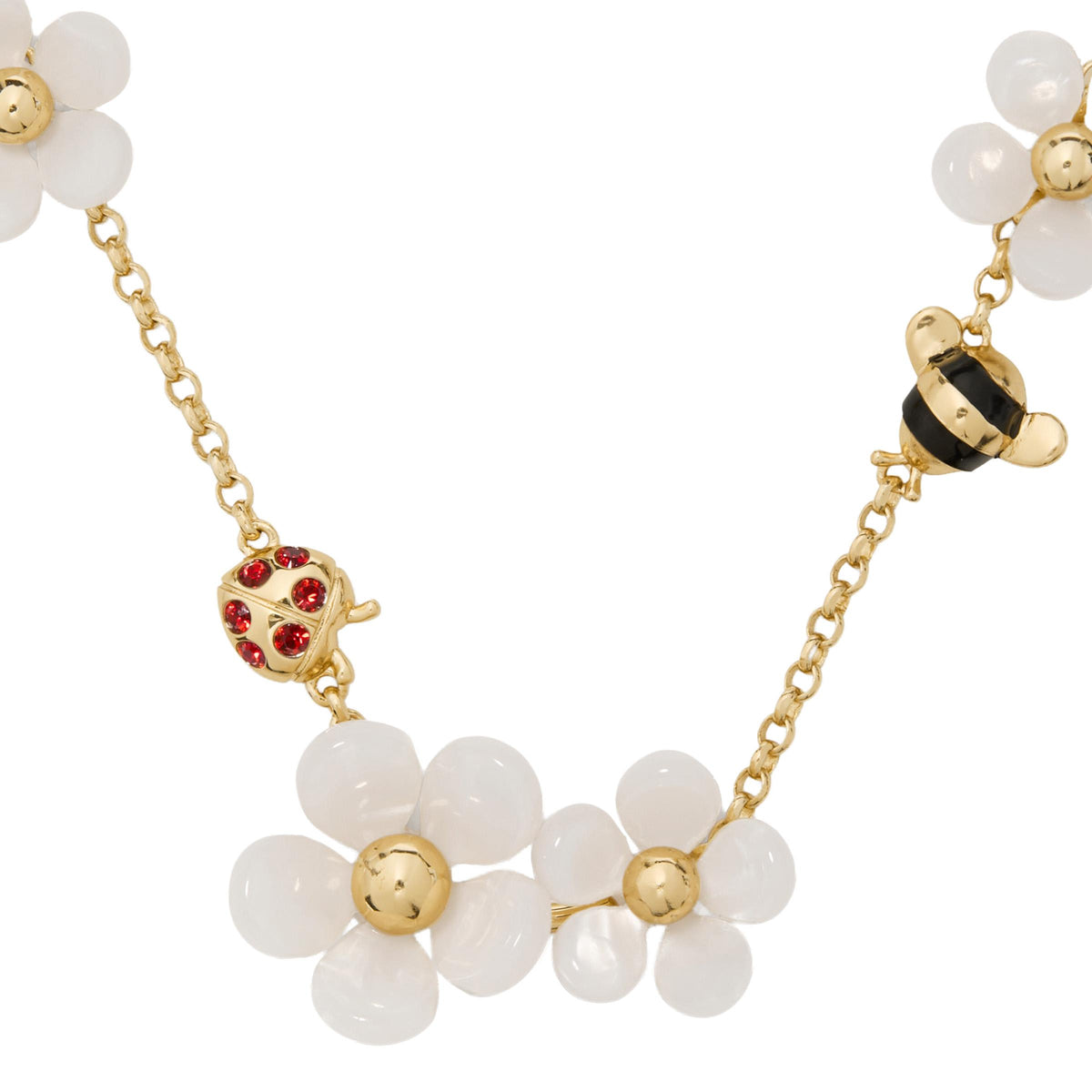 kate spade new york Summer Daze Flower Scatter Necklace - White