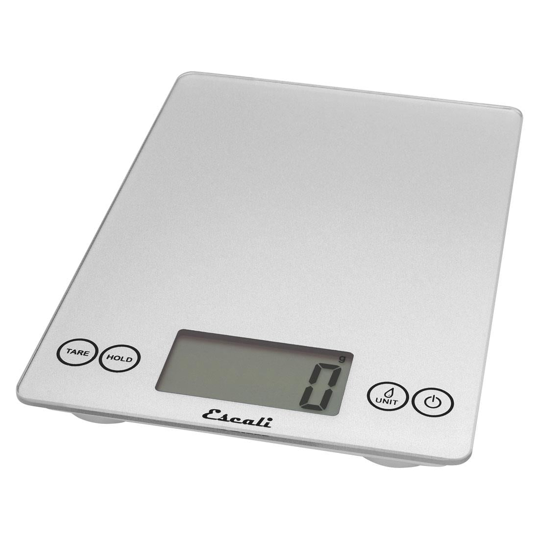 KitchenSupply Escali - Arti Glass Digital Scale, Shiny Silver
