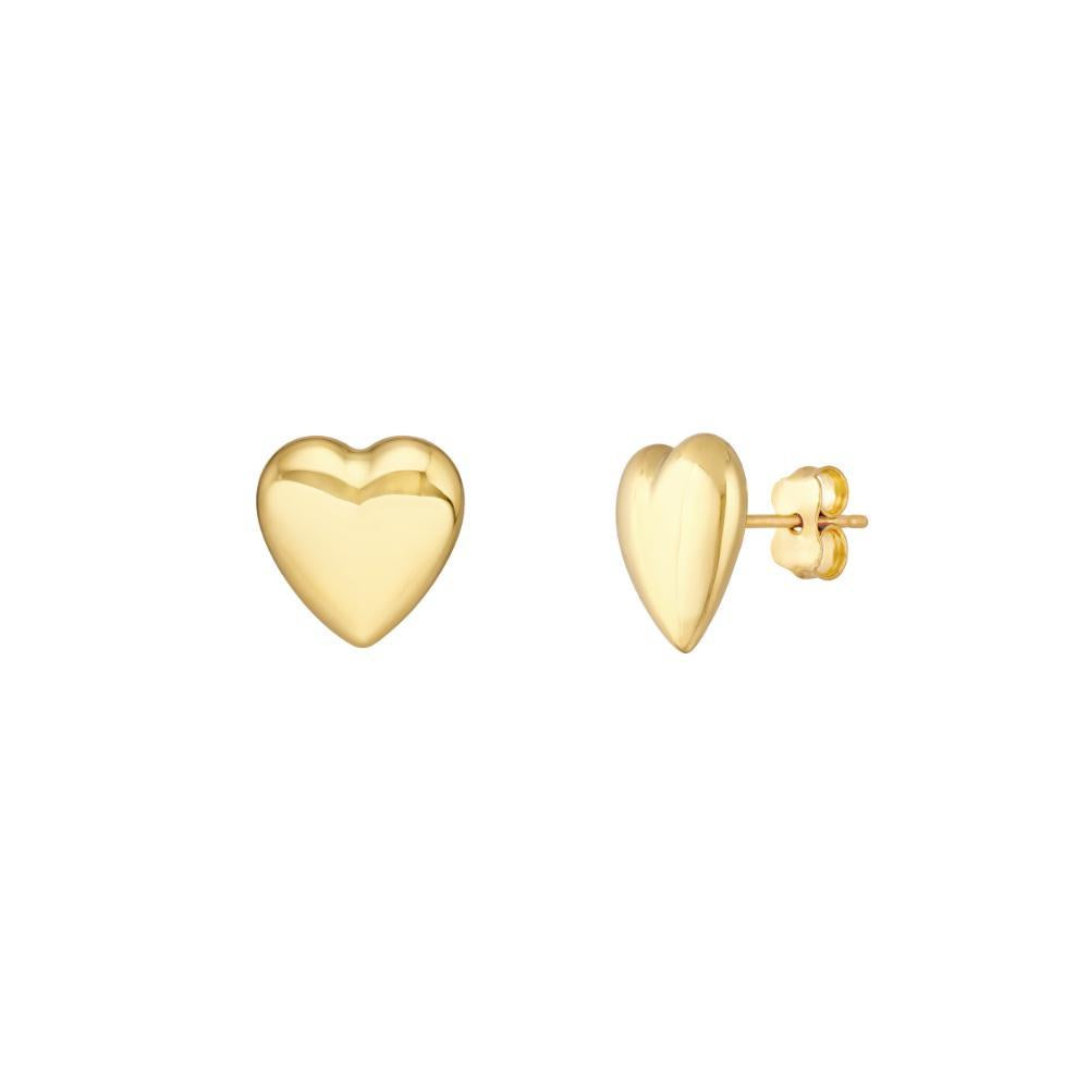 HAWLEY ST Polished Puff Heart Earrings