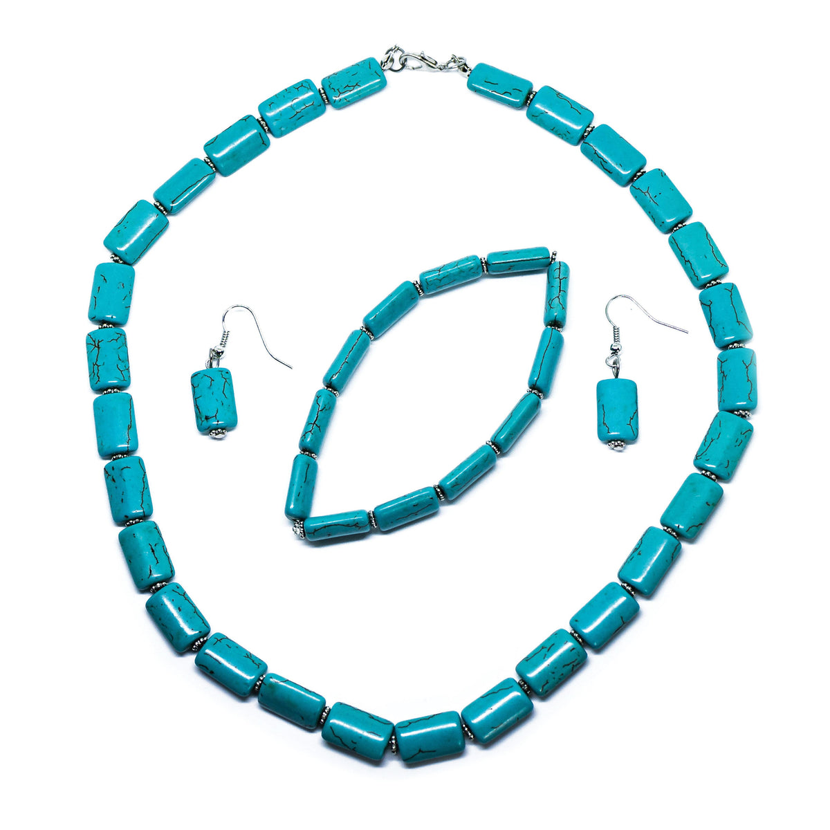 Completely Bella Turquoise Necklace, Bracelet, and Earrings Set