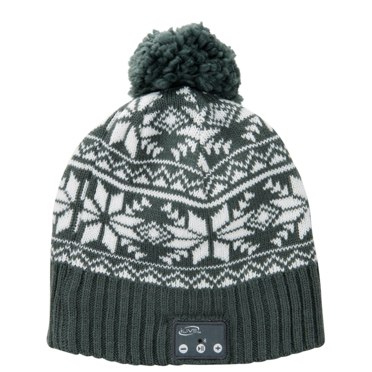 iLive Bluetooth Wireless Music Beanie w/ Built-in Speakers and Mic Gray