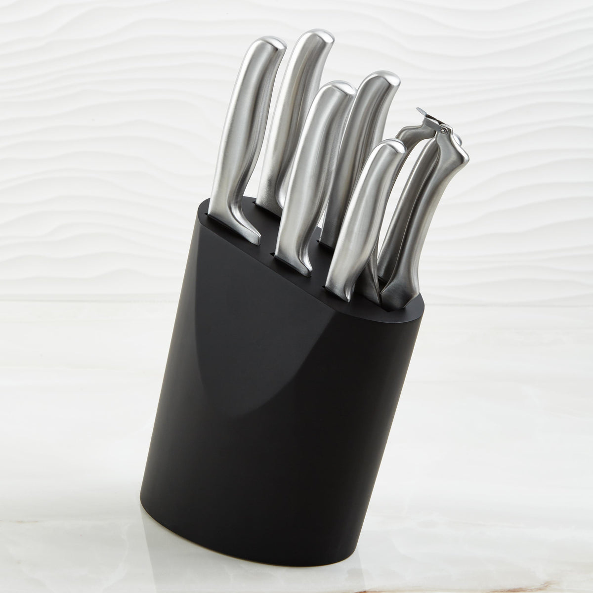 BergHOFF DiNA Frame 8pc Stainless Steel Knife Block Set