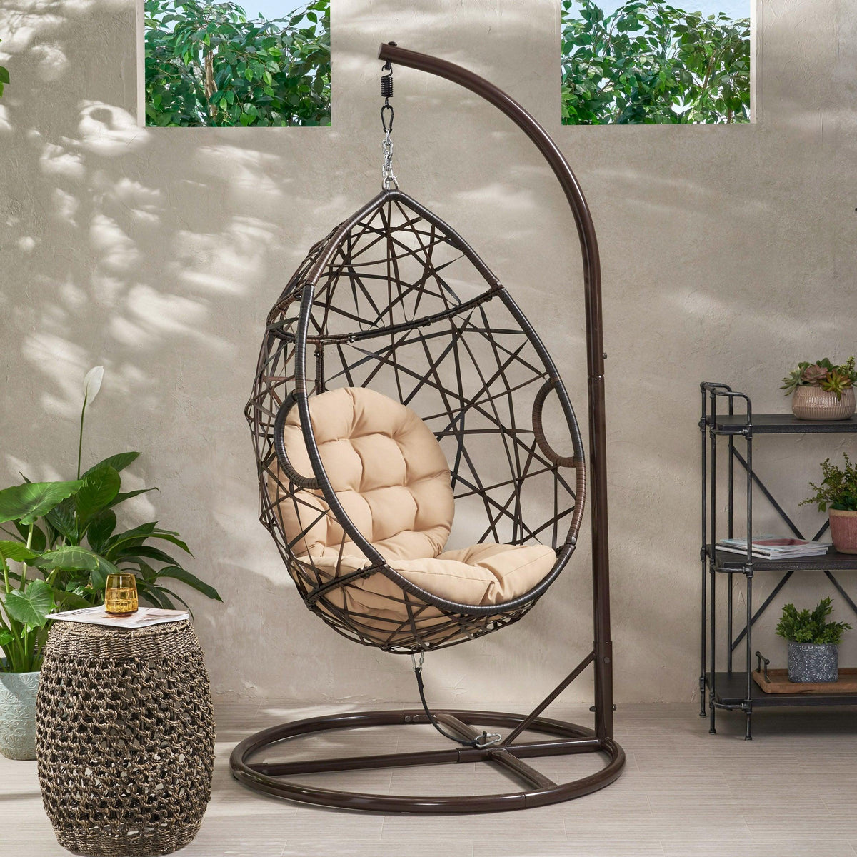 Stark Home Simpson Outdoor Swinging Egg Chair