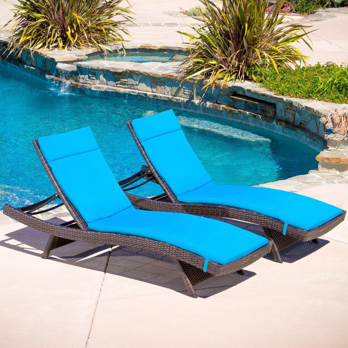 Stark Home Salem Outdoor 3Pc Adjustable Lounge & Cushion Set