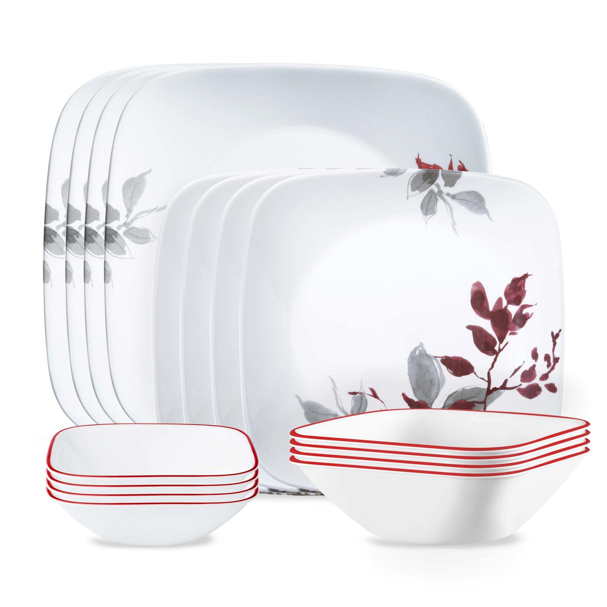 Corelle Kyoto Leaves 16pc Dinnerware Set - Service for 12
