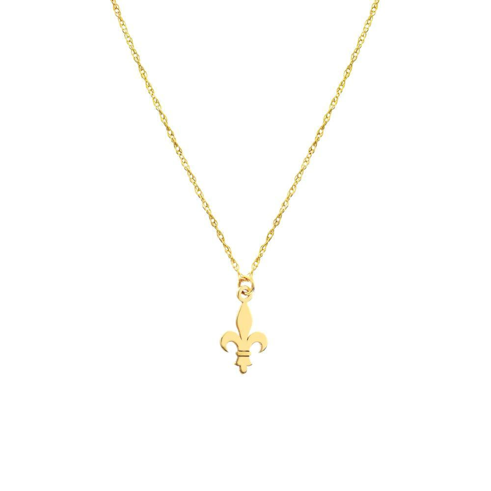 HAWLEY ST So You Mini Fleur De Lis Adj 18" Necklace