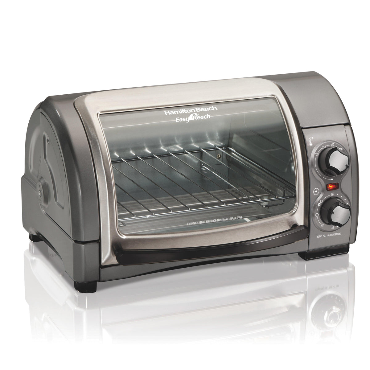 Hamilton Beach 4 Slice Easy Reach Toaster Oven w/ Roll Top Door